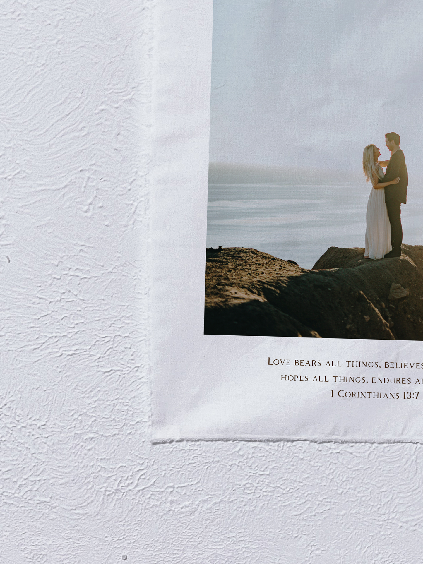 Custom fabric photo banner/ tapestry + text (Portrait)