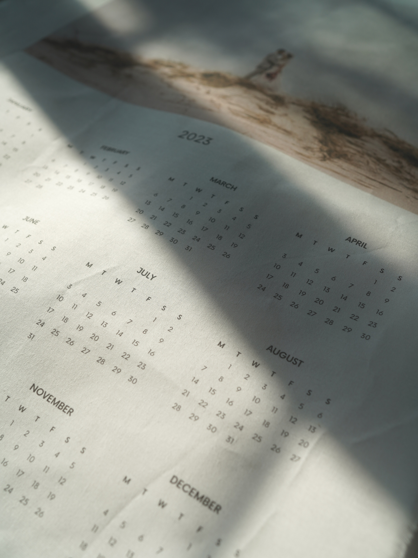 Custom photo fabric calendar 2025